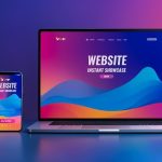 Smartphone and laptop displaying a mobile-friendly website side by side, highlighting the importance of mobile optimization for SEO rankings.