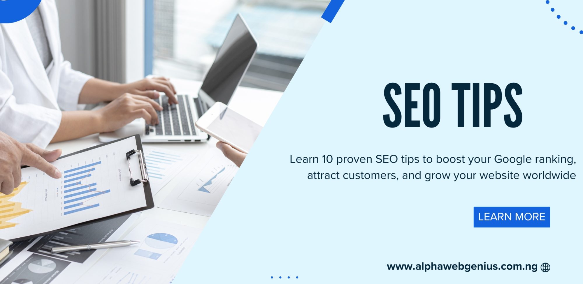 This is an image showing the concept of a good SEO-ranking website